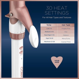 Conair Double Ceramic 1 1/4-Inch Curling Iron, 1  inch barrel produces loose curls - for use on medium and long hair