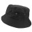 Gelante Solid Color 100% Cotton Bucket Hat for Women and Men Packable Travel Summer Beach Hat 1900-Black-L/XL