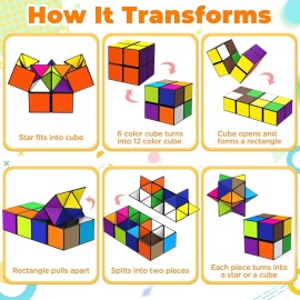 Star Cube Magic Cube Set, 2 in 1 Yoshimoto Cube for Kids and Adults, Toy for Boys and Girls Ages 8-12 Star Cube Magic Cube Set, 2 in 1 Yoshimoto Cube for Kids and Adults, Toy for Boys and Girls Ages 8-12