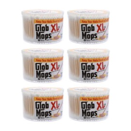 Glob Mops XL Cotton Swabs 6-Pack Bundle | Extra Absorbent | Eco-Friendly | 1800 Total Mops