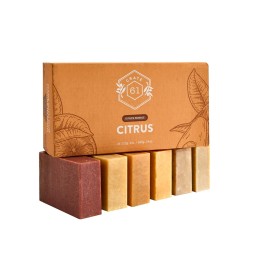 Crate 61 Organics, Handmade in Canada, Plant Based Cold Process Natural Bar Soap, With Premium Essential Oils, Dry Skin, Pack of 6 (Citrus)