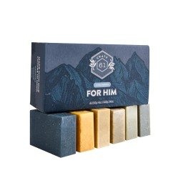 Crate 61 Organics, Handmade in Canada, Plant Based Cold Process Natural Bar Soap, With Premium Essential Oils, Dry Skin, Pack of 6 (For Him) Crate 61 Organics, Handmade in Canada, Plant Based Cold Process Natural Bar Soap, With Premium Essential Oils, Dry Skin, Pack of 6 (For Him)