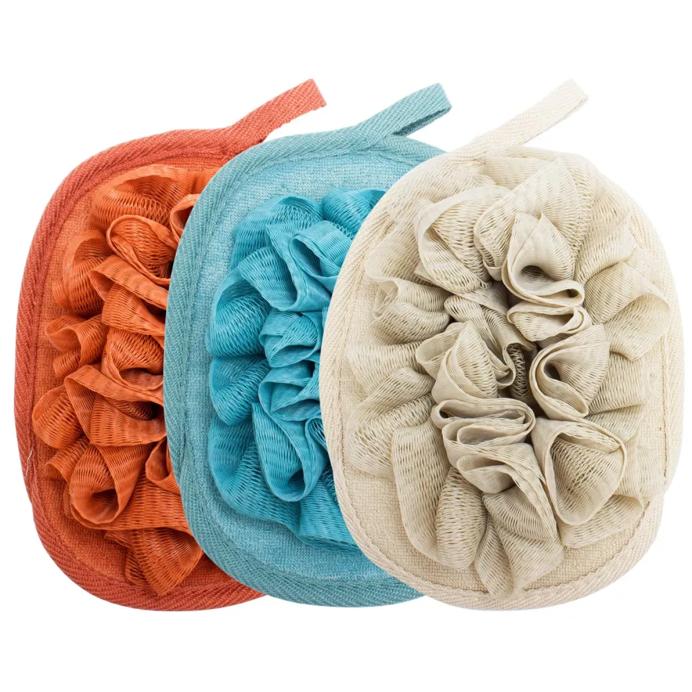 Amariver 3 Pack Body Sponge Brushes Pouf Mesh Brush Shower Glove with Flower Bath Ball Amariver 3 Pack Body Sponge Brushes Pouf Mesh Brush Shower Glove with Flower Bath Ball