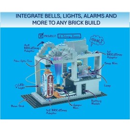 Snap Circuits BRIC: Structures | Brick & Electronics Exploration Kit | Over 20 Stem & Brick Projects | Full Color Project Manual | 20 Parts | 75 BRIC-2-Snap Adapters | 140+ BRICs