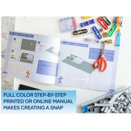 Snap Circuits BRIC: Structures | Brick & Electronics Exploration Kit | Over 20 Stem & Brick Projects | Full Color Project Manual | 20 Parts | 75 BRIC-2-Snap Adapters | 140+ BRICs