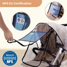 Bemece Stroller Rain Cover Universal Stroller, Travel Weather Shield Windproof and Waterproof Protect from Dust and Snow
