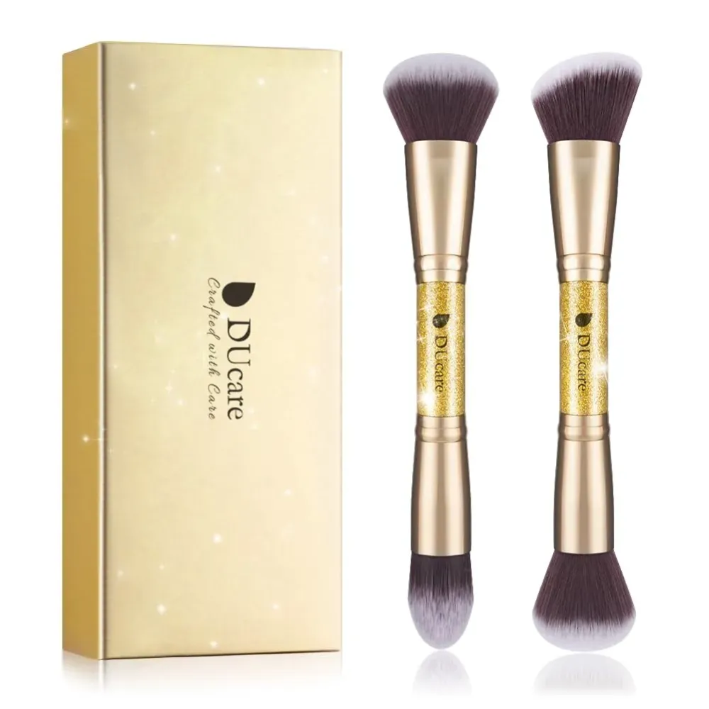 DUcare Makeup Brushes Duo End Foundation Powder Buffer and Contour Brush Synthetic Cosmetic Tools 2Pcs DUcare Makeup Brushes Duo End Foundation Powder Buffer and Contour Brush Synthetic Cosmetic Tools 2Pcs