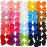 CLLOT 40PCS 4.5 Inch Hair Bows for Girls Grosgrain Ribbon Toddler Hair Accessories with Alligator Clips for Baby Girls Toddlers Kids in Pairs
