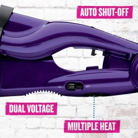 Bed Head Wave Artist Deep Waver | Combat Frizz, Get Long Lasting Results, & Add Massive Shine for Beachy Waves | With Tourmaline Ceramic Technology (Purple) Bed Head Wave Artist Deep Waver | Combat Frizz, Get Long Lasting Results, & Add Massive Shine for Beachy Waves | With Tourmaline Ceramic Technology (Purple)