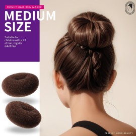 Teenitor Donut Hair Bun Maker Set - 7 Rings (1 Extra-Large, 2 Large, 2 Medium, 2 Small), 5 Elastic Bands, 20 Hair Pins, Dark Brown Teenitor Donut Hair Bun Maker Set - 7 Rings (1 Extra-Large, 2 Large, 2 Medium, 2 Small), 5 Elastic Bands, 20 Hair Pins, Dark Brown