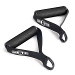 INNSTAR Upgraded Heavy Duty Exercise Handles, Cable Machine Attachments Resistance Bands With Solid ABS Core Grips, Fitness Strap Stirrup Cable Attachment (Set of 2)