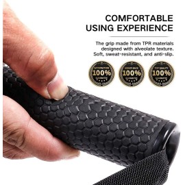 INNSTAR Upgraded Heavy Duty Exercise Handles, Cable Machine Attachments Resistance Bands With Solid ABS Core Grips, Fitness Strap Stirrup Cable Attachment (Set of 2)