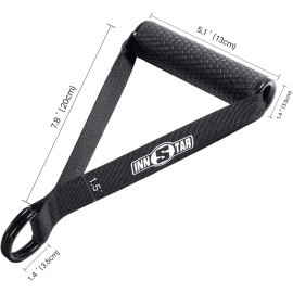 INNSTAR Upgraded Heavy Duty Exercise Handles, Cable Machine Attachments Resistance Bands With Solid ABS Core Grips, Fitness Strap Stirrup Cable Attachment (Set of 2)