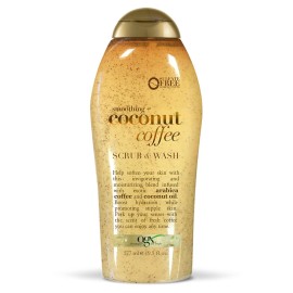 OGX Smoothing + Coconut Coffee Exfoliating Body Scrub with Arabica Coffee & Coconut Oil, Moisturizing Body Wash for Dry Skin, Paraben-Free with Sulfate-Free Surfactants, 19.5 Fl Oz OGX Smoothing + Coconut Coffee Exfoliating Body Scrub with Arabica Coffee & Coconut Oil, Moisturizing Body Wash for Dry Skin, Paraben-Free with Sulfate-Free Surfactants, 19.5 Fl Oz