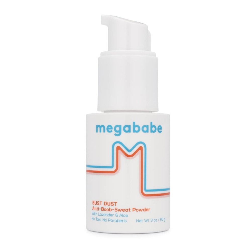 Megababe Sweat Absorbing Body Powder - Bust Dust, with Applicator Pump, Talc-Free, All Natural, 3 oz Megababe Sweat Absorbing Body Powder - Bust Dust, with Applicator Pump, Talc-Free, All Natural, 3 oz