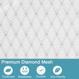 Polecasa Heavy Duty Diamond Mesh Laundry Bags with Drawstring Closure and ID Tag, Large Durable Laundry Hamper Liner, Washable Laundry Bag for Travel, Sports, Dorms (24x 36| 1 Pack) - White Polecasa Heavy Duty Diamond Mesh Laundry Bags with Drawstring Closure and ID Tag, Large Durable Laundry Hamper Liner, Washable Laundry Bag for Travel, Sports, Dorms (24x 36| 1 Pack) - White