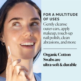 Sky Organics - Organic Cotton Swabs, 500 ct. - Ultra Soft Tips - Strong & Durable - Hypoallergenic - Chlorine Free - Sustainable - with Ebook - Natural, Vegan & Cruelty Free - Skin Care & Self Care Sky Organics - Organic Cotton Swabs, 500 ct. - Ultra Soft Tips - Strong & Durable - Hypoallergenic - Chlorine Free - Sustainable - with Ebook - Natural, Vegan & Cruelty Free - Skin Care & Self Care
