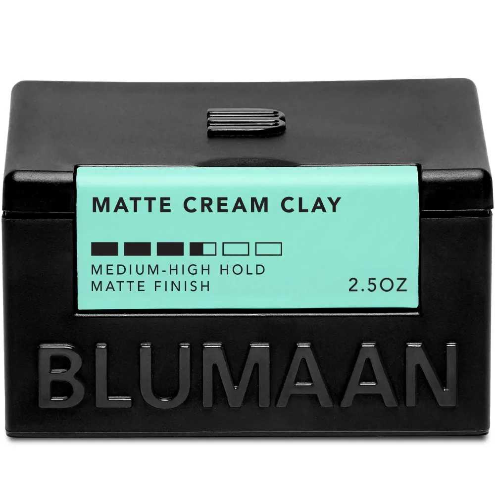 BluMaan Matte Cream Clay - High Hold Matte Finish - Versatile, Easy To Apply, Weightless Control, Nourishing and Cleansing Hair Care Essential with Natural Ingredients - 71 ml/2.5 oz BluMaan Matte Cream Clay - High Hold Matte Finish - Versatile, Easy To Apply, Weightless Control, Nourishing and Cleansing Hair Care Essential with Natural Ingredients - 71 ml/2.5 oz