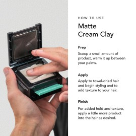 BluMaan Matte Cream Clay - High Hold Matte Finish - Versatile, Easy To Apply, Weightless Control, Nourishing and Cleansing Hair Care Essential with Natural Ingredients - 71 ml/2.5 oz BluMaan Matte Cream Clay - High Hold Matte Finish - Versatile, Easy To Apply, Weightless Control, Nourishing and Cleansing Hair Care Essential with Natural Ingredients - 71 ml/2.5 oz