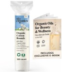 Sky Organics Organic Cotton Rounds for Sensitive Skin, 100% Pure GOTS Certified Organic for Beauty & Personal Care, 100 ct. w Ebook
