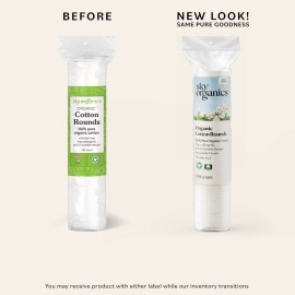 Sky Organics Organic Cotton Rounds for Sensitive Skin, 100% Pure GOTS Certified Organic for Beauty & Personal Care, 100 ct. w Ebook Sky Organics Organic Cotton Rounds for Sensitive Skin, 100% Pure GOTS Certified Organic for Beauty & Personal Care, 100 ct. w Ebook