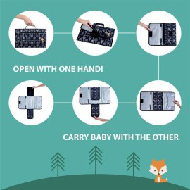 Portable Changing Pad - Waterproof Travel Baby Diaper Changing Pad, Mat Foldable, Wipes Pocket, Gifts Portable Changing Pad - Waterproof Travel Baby Diaper Changing Pad, Mat Foldable, Wipes Pocket, Gifts