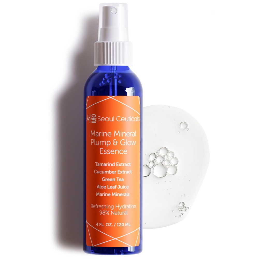 SeoulCeuticals Korean Skin Care Essence Toner - K Beauty Skincare Spray Mist For Face Contains Cucumber Extract and Marine Minerals + Organic Aloe - Get That Healthy Youthful Glow