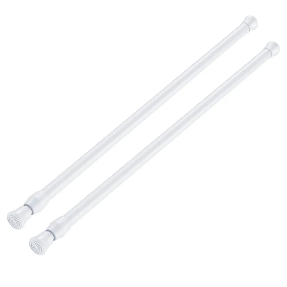 AIZESI Spring Tension Curtain Rods Short Tension Rod (White, 16 to 28-2Pcs) AIZESI Spring Tension Curtain Rods Short Tension Rod (White, 16 to 28-2Pcs)