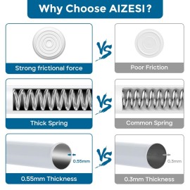 AIZESI Spring Tension Curtain Rods Short Tension Rod (White, 16 to 28-2Pcs) AIZESI Spring Tension Curtain Rods Short Tension Rod (White, 16 to 28-2Pcs)