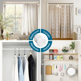 AIZESI Spring Tension Curtain Rods Short Tension Rod (White, 16 to 28-2Pcs) AIZESI Spring Tension Curtain Rods Short Tension Rod (White, 16 to 28-2Pcs)