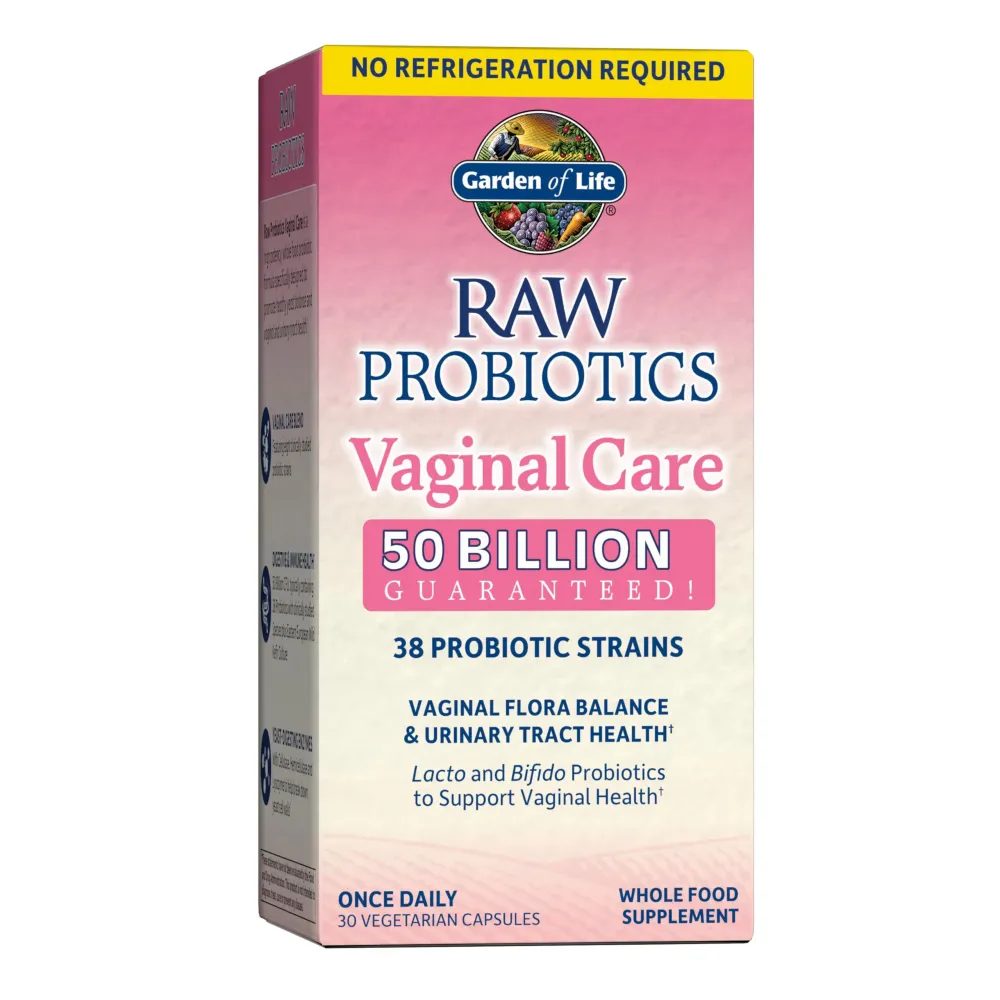 Garden of Life RAW Probiotics Vaginal Care Shelf Stable - 50 Billion CFU Guaranteed Through Expiration, Acidophilus - Once Daily - Certified Gluten Free - No Refrigeration - 30 Vegetarian Capsules Garden of Life RAW Probiotics Vaginal Care Shelf Stable - 50 Billion CFU Guaranteed Through Expiration, Acidophilus - Once Daily - Certified Gluten Free - No Refrigeration - 30 Vegetarian Capsules
