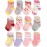 RATIVE Non Skid Anti Slip Cotton Dress Crew Socks with Grips for Baby Infant Toddler Kids Girls (3-5T, RG-820821)