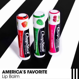 ChapStick Lip Care Set, Classic Collection 3-Pack - Spearmint, Cherry, and Strawberry Lip Balm, 0.15 Ea ChapStick Lip Care Set, Classic Collection 3-Pack - Spearmint, Cherry, and Strawberry Lip Balm, 0.15 Ea