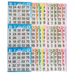 American Games Bingo Paper Game Cards - 3 Card - 10 Bingo Sheets - 100 Books - 10 Colors, Made in USA