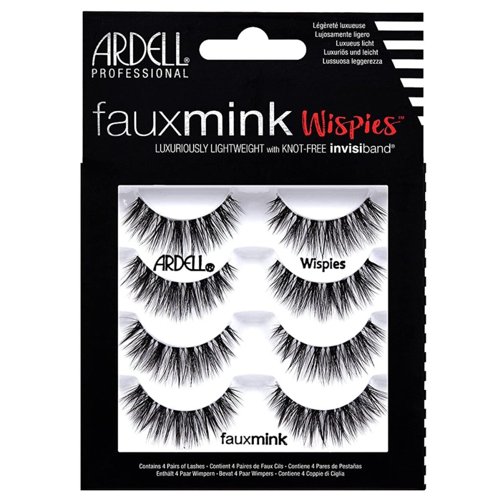 Ardell False Lashes Faux Mink Wispies Multipack, 1 pk x 4 pairs Ardell False Lashes Faux Mink Wispies Multipack, 1 pk x 4 pairs