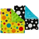 S&T INC. Crinkle Squares Baby Toys, 6 Inch x 6 Inch, Dots, 2 Pack