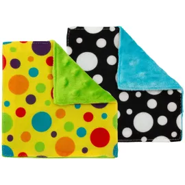S&T INC. Crinkle Squares Baby Toys, 6 Inch x 6 Inch, Dots, 2 Pack