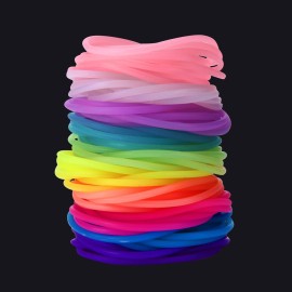 Senkary 120 Pieces Silicone Jelly Bracelets Rainbow Glow Neon Stretchable 80s Gel Gummy Rubber Bracelets Hair Ties for Adults, Women, Kids, Girl (10 Colors) Senkary 120 Pieces Silicone Jelly Bracelets Rainbow Glow Neon Stretchable 80s Gel Gummy Rubber Bracelets Hair Ties for Adults, Women, Kids, Girl (10 Colors)