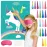 FEPITO Pin The Horn on Unicorn-game for Kids Birthday Party Game with 24 Horn Stickers Birthday Poster for Kids Unicorn-Birthday Girls Rainbow Party Favors Supplies Decoration Home Wall Decor Backdrop