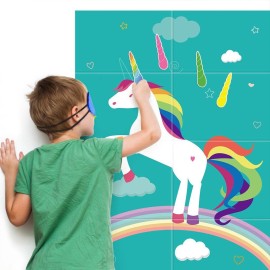 FEPITO Pin The Horn on Unicorn-game for Kids Birthday Party Game with 24 Horn Stickers Birthday Poster for Kids Unicorn-Birthday Girls Rainbow Party Favors Supplies Decoration Home Wall Decor Backdrop FEPITO Pin The Horn on Unicorn-game for Kids Birthday Party Game with 24 Horn Stickers Birthday Poster for Kids Unicorn-Birthday Girls Rainbow Party Favors Supplies Decoration Home Wall Decor Backdrop
