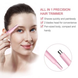 TOUCHBeauty Hair Trimmer for Face Eyebrow Nose Ear Body Hair Trimming, All in ONE Hair Remover for Women & Men Dual Blades Shaver Battery Powered TB-1458
