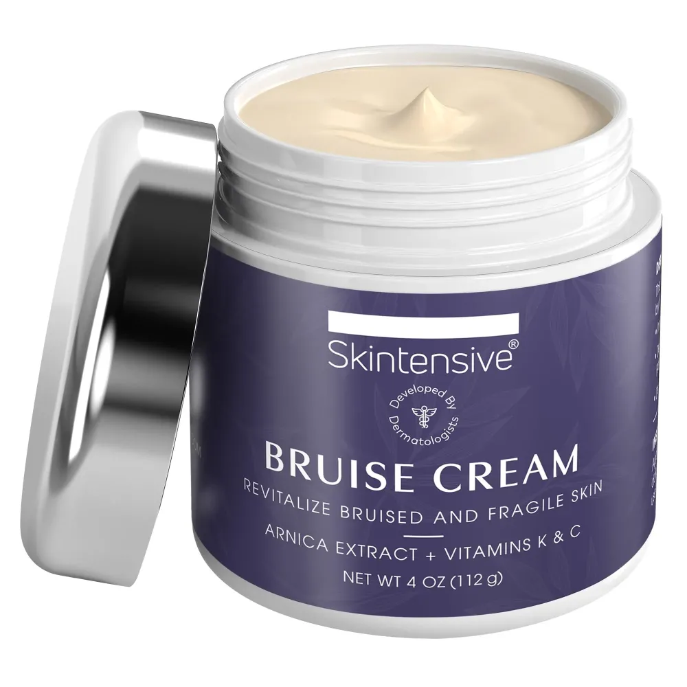 SKINTENSIVE Arnica Bruise Cream for Thin Skin - Moisturizing, Vitamin K C and E, Skin Renewal, 4 Oz SKINTENSIVE Arnica Bruise Cream for Thin Skin - Moisturizing, Vitamin K C and E, Skin Renewal, 4 Oz