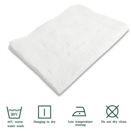 MONOBLANKS Baby Quilt Personlized Monogram Lightweight Embossed Scalloped Throw Blanket Four Seasons (White) MONOBLANKS Baby Quilt Personlized Monogram Lightweight Embossed Scalloped Throw Blanket Four Seasons (White)