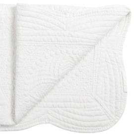 MONOBLANKS Baby Quilt Personlized Monogram Lightweight Embossed Scalloped Throw Blanket Four Seasons (White) MONOBLANKS Baby Quilt Personlized Monogram Lightweight Embossed Scalloped Throw Blanket Four Seasons (White)