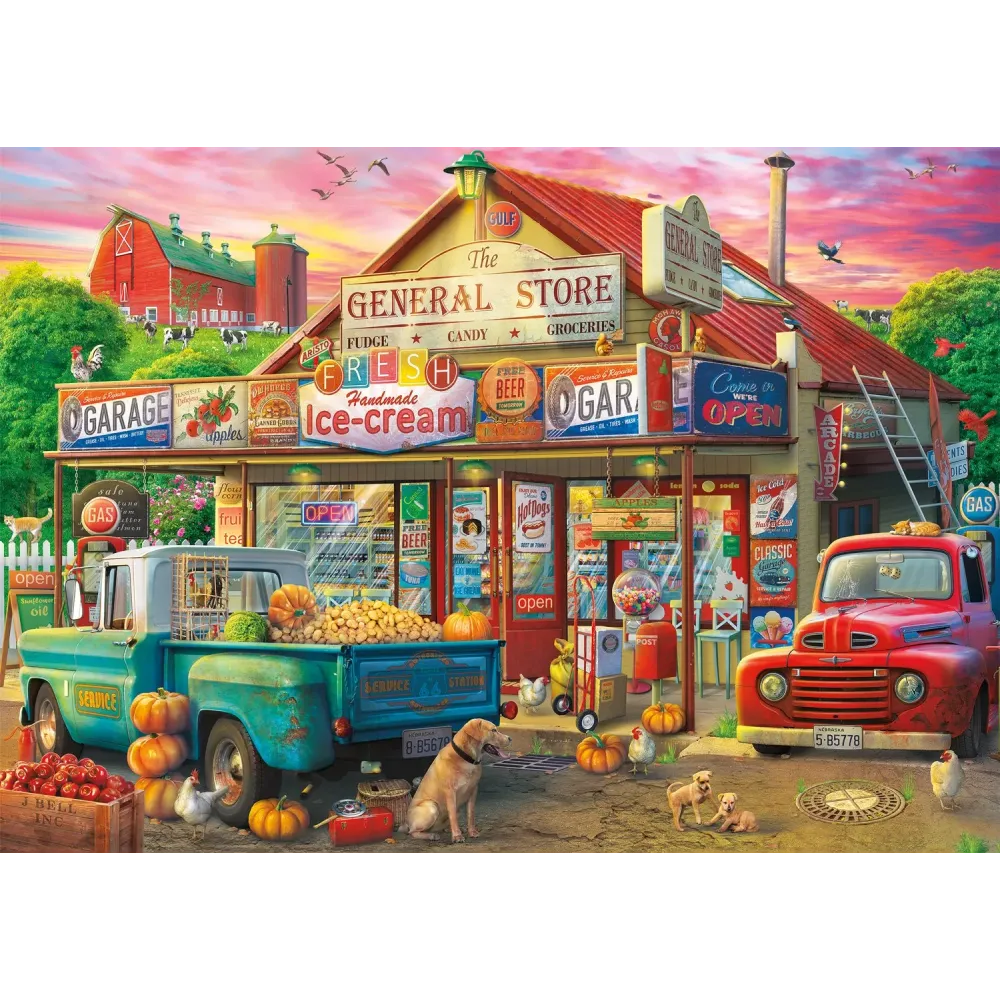 Buffalo Games - Country Store - 500 Piece Jigsaw Puzzle Multicolor, 21.25L X 15W Buffalo Games - Country Store - 500 Piece Jigsaw Puzzle Multicolor, 21.25L X 15W