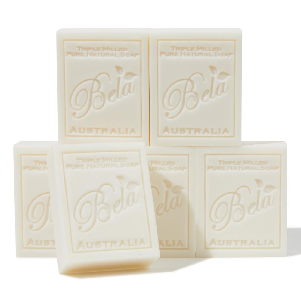 BELA Extra Creamy Goat Milk Soap 3.3 OZ Pack of 6, Long Lasting French Triple Milled Bar Soap Enriched with Organic Shea Butter, Hand, Face and Body Wash Bar, Made in Australia BELA Extra Creamy Goat Milk Soap 3.3 OZ Pack of 6, Long Lasting French Triple Milled Bar Soap Enriched with Organic Shea Butter, Hand, Face and Body Wash Bar, Made in Australia