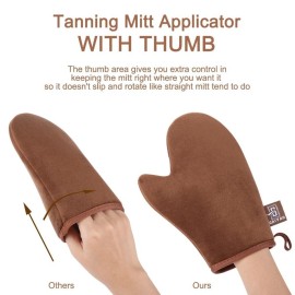 GAIYAH Self Tanning Mitt Applicator Self Tanner Mitt Applicator Tanning Mitts Self Tanner With Thumb Ultra Soft Tanning Glove For Self Tan Mitt Applicator GAIYAH Self Tanning Mitt Applicator Self Tanner Mitt Applicator Tanning Mitts Self Tanner With Thumb Ultra Soft Tanning Glove For Self Tan Mitt Applicator