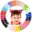 2 Baby Hair Clips Fully Lined Bows Tiny Alligator Clips for Infants and Toddlers in Pairs