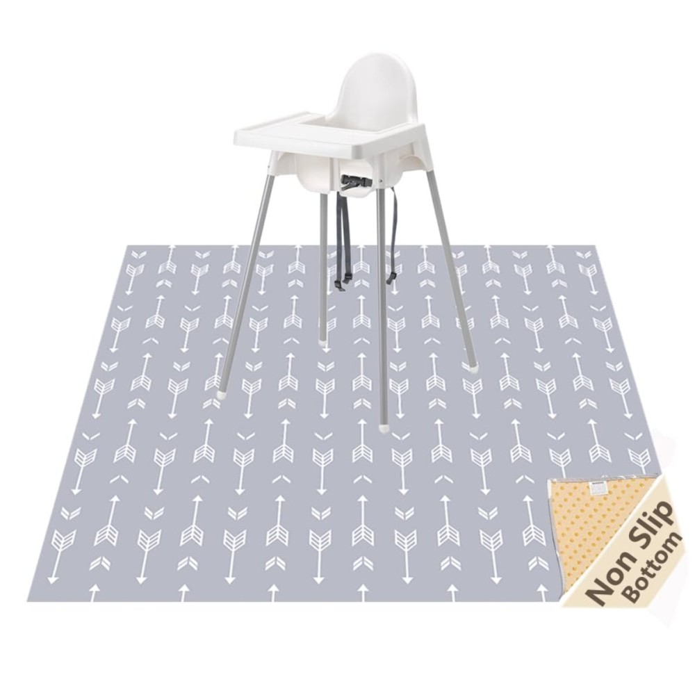 WOMUMON 51 Baby Splash Mat for Under High Chair - Washable Anti-Slip Floor Mat for Arts, Crafts and Play - Portable Waterproof Table Cloth (Arrow, 51) WOMUMON 51 Baby Splash Mat for Under High Chair - Washable Anti-Slip Floor Mat for Arts, Crafts and Play - Portable Waterproof Table Cloth (Arrow, 51)