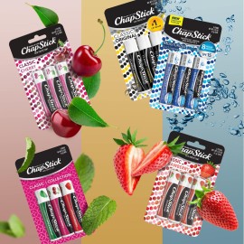 ChapStick Classic Collection Flavored Lip Balm Tubes Pack, Lip Moisturizer - 0.15 Oz (Box of 5 Packs of 3) ChapStick Classic Collection Flavored Lip Balm Tubes Pack, Lip Moisturizer - 0.15 Oz (Box of 5 Packs of 3)